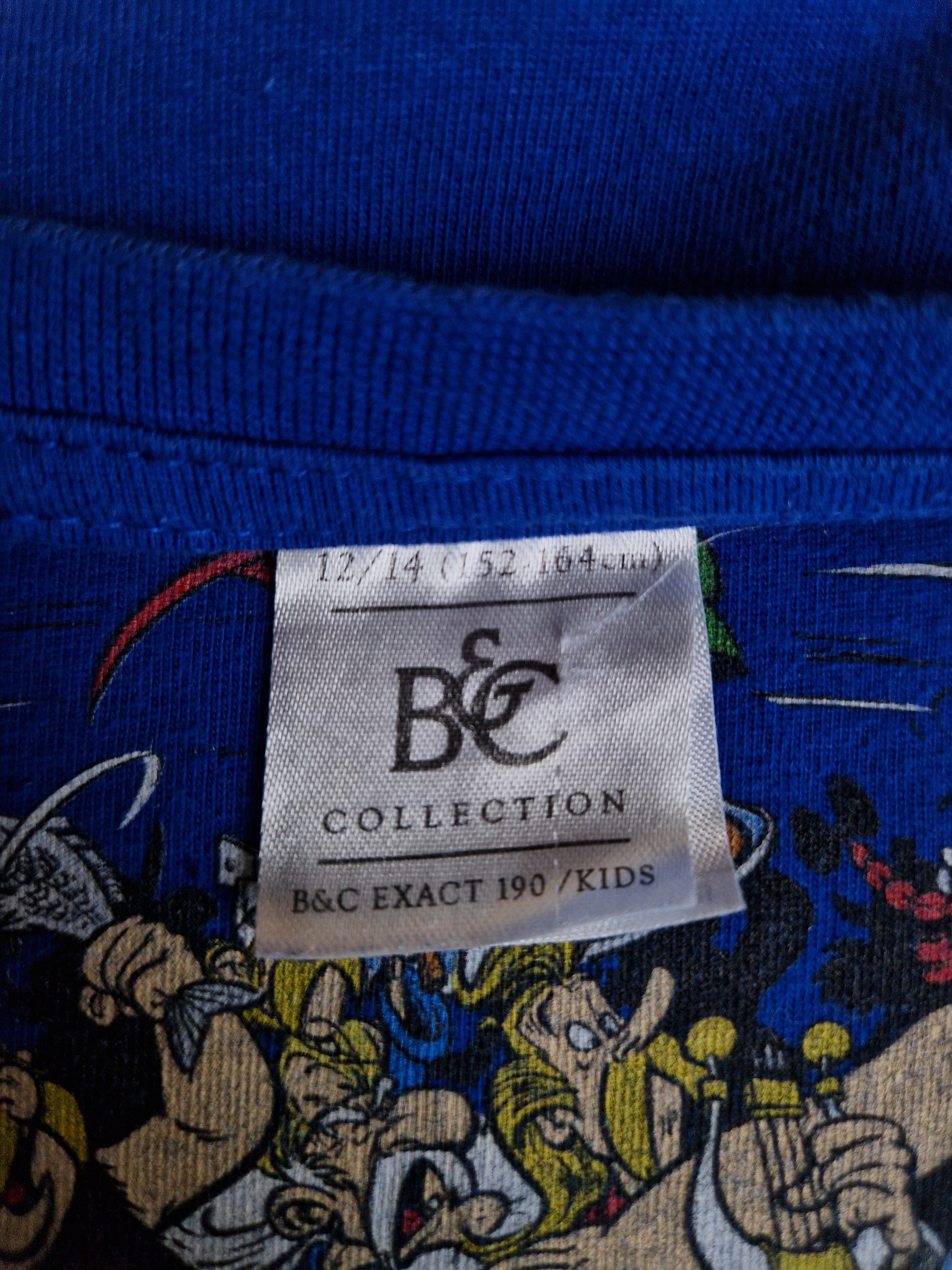 B&C Collection Shirt Asterix & Obelix Comic Blau (Kindergröße) Wie XS-S - RareRags