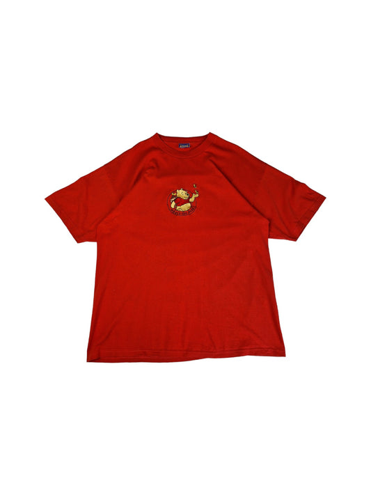 Vintage Winnie The Pooh Shirt Stickerei Made In USA Rot XL