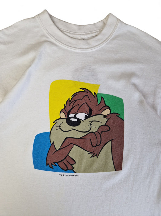 Vintage Warner Brothers Shirt Taz Looney Tunes 1999 Weiß S