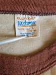 Rare! Vintage Sportswear Ringer Shirt John Wayne: The Duke Lives on - A Tribute (1980) Single Stitch Beige / Hellbraun L