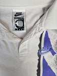 Rare! Vintage Nike Poloshirt Challenge Court Andre Agassi Weiß Lila/Blau (Boys XL) M-L