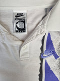 Rare! Vintage Nike Poloshirt Challenge Court Andre Agassi Weiß Lila/Blau (Boys XL) M-L