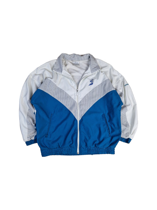 Vintage Adidas Sportjacke Edberg Tennis Weiß Blau (D50) M