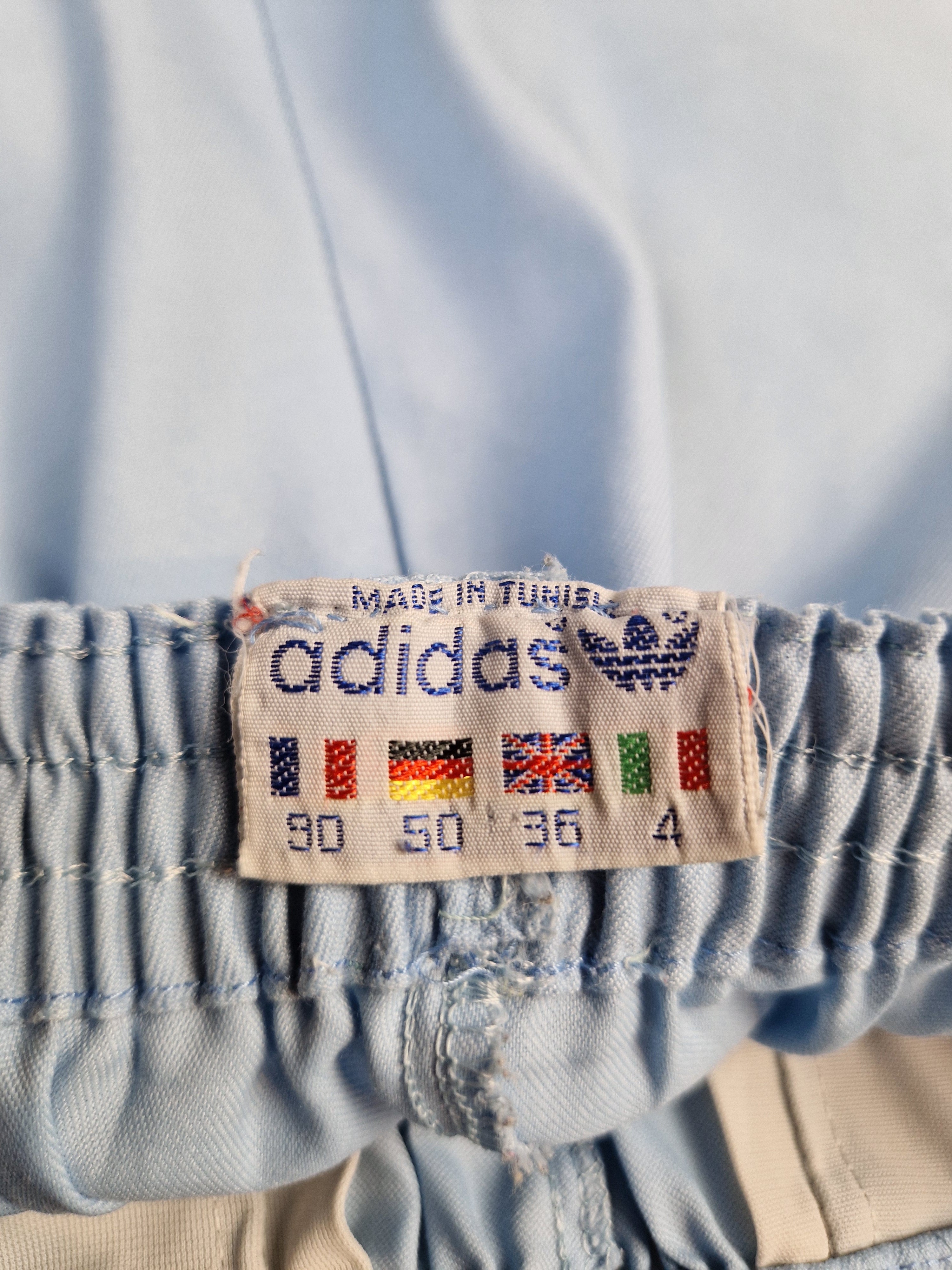 Vintage Adidas Shorts 80s Mit Taschen Hellblau (50) M
