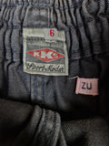 Vintage KKS Sportsmoden Shorts 80s Sprinter Baumwolle Basic Made In West-Germany Ausgewaschen Schwarz (6) S-M