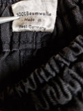 Vintage KKS Sportsmoden Shorts 80s Sprinter Baumwolle Basic Made In West-Germany Ausgewaschen Schwarz (6) S-M