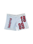 Vintage Set aus Oberteil Und Shorts 80s "Hollywood Beach" Made In USA Weiß XL
