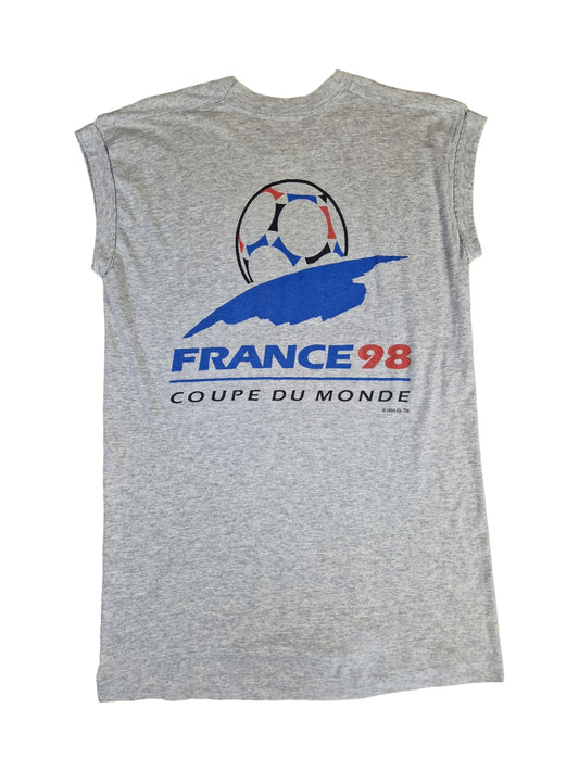 Vintage Tank Top France 98 Coupe Du Monde Grau M-L