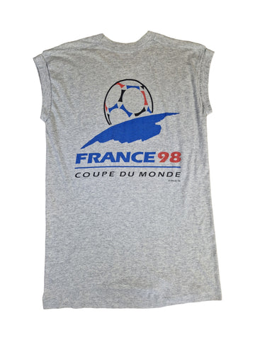 Vintage Tank Top France 98 Coupe Du Monde Grau M-L