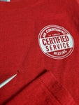 Vintage Sunbelt Tank Top 80s Air Conditioning Werbung Made In USA Single Stitch Rot L