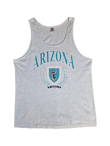Vintage Fruit Of The Loom Tank Top Arizona Made In USA Single Stitch Grau L