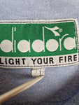 Vintage Diadora Tank Top 80s Made In Italy Logostreifen Grau XXL