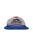 Vintage Mesh Cap Hamburger Streetball Turnier "Han-Cup" Basketball Weiß Blau One Size