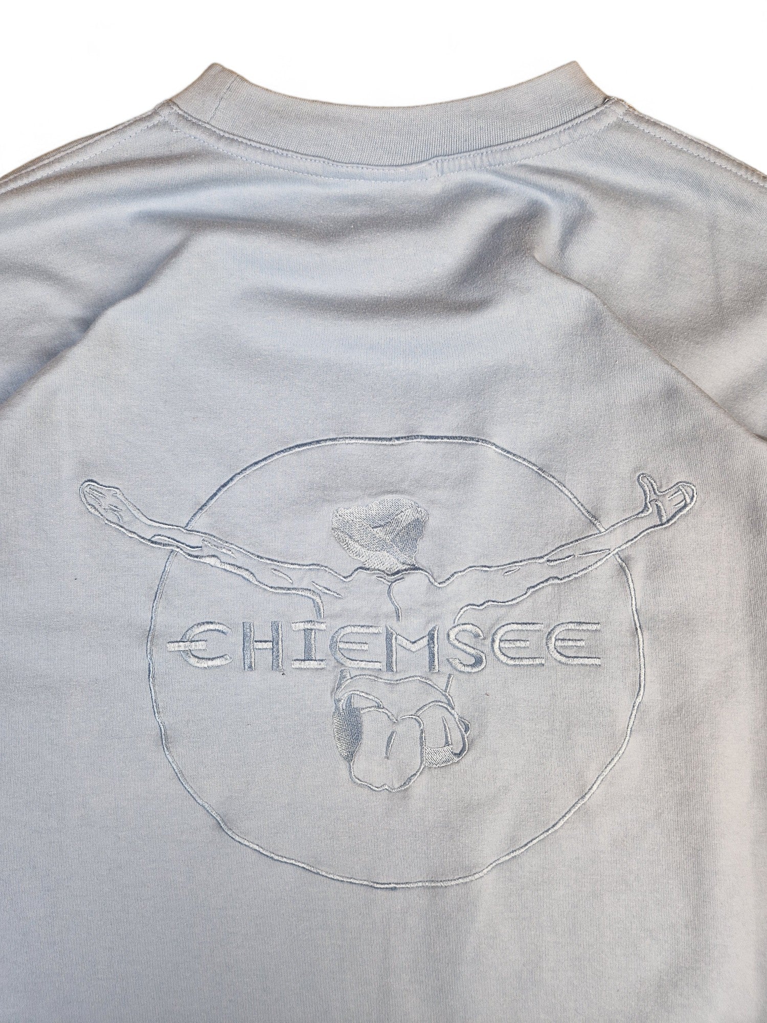 Vintage Chiemsee Shirt Back Logo Stickerei Hellblau L - RareRags