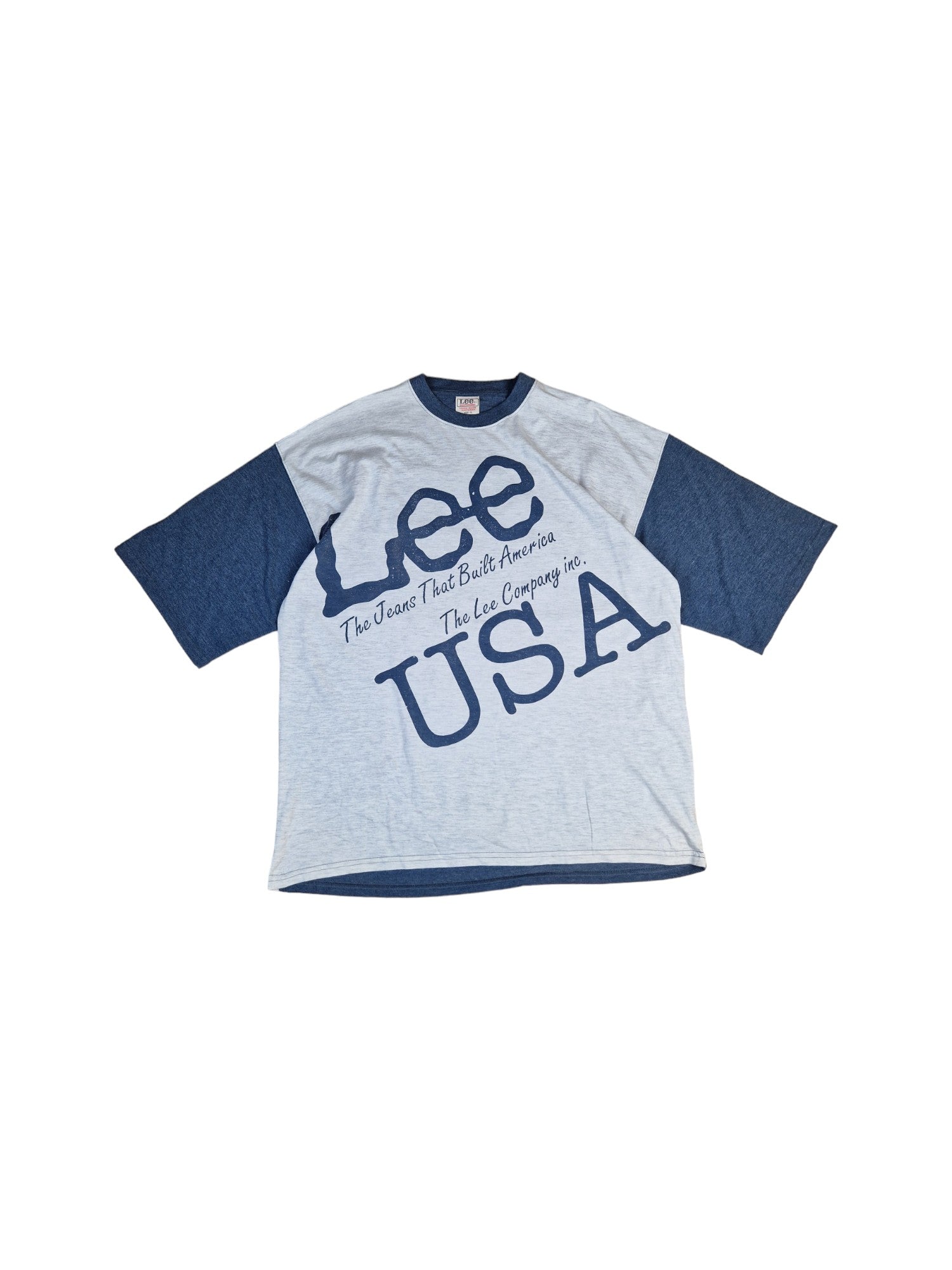 Vintage Lee Shirt Basic Weiß Blau XL - RareRags
