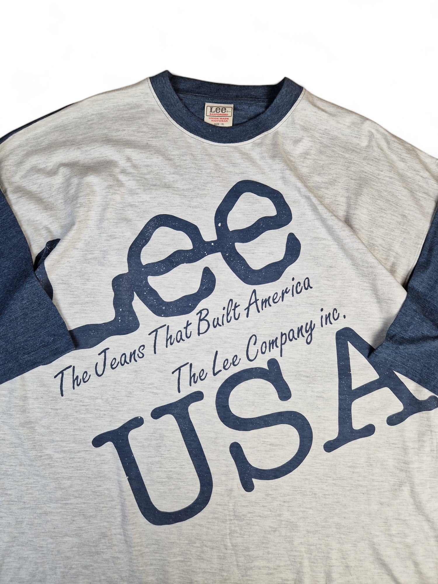 Vintage Lee Shirt Basic Weiß Blau XL - RareRags