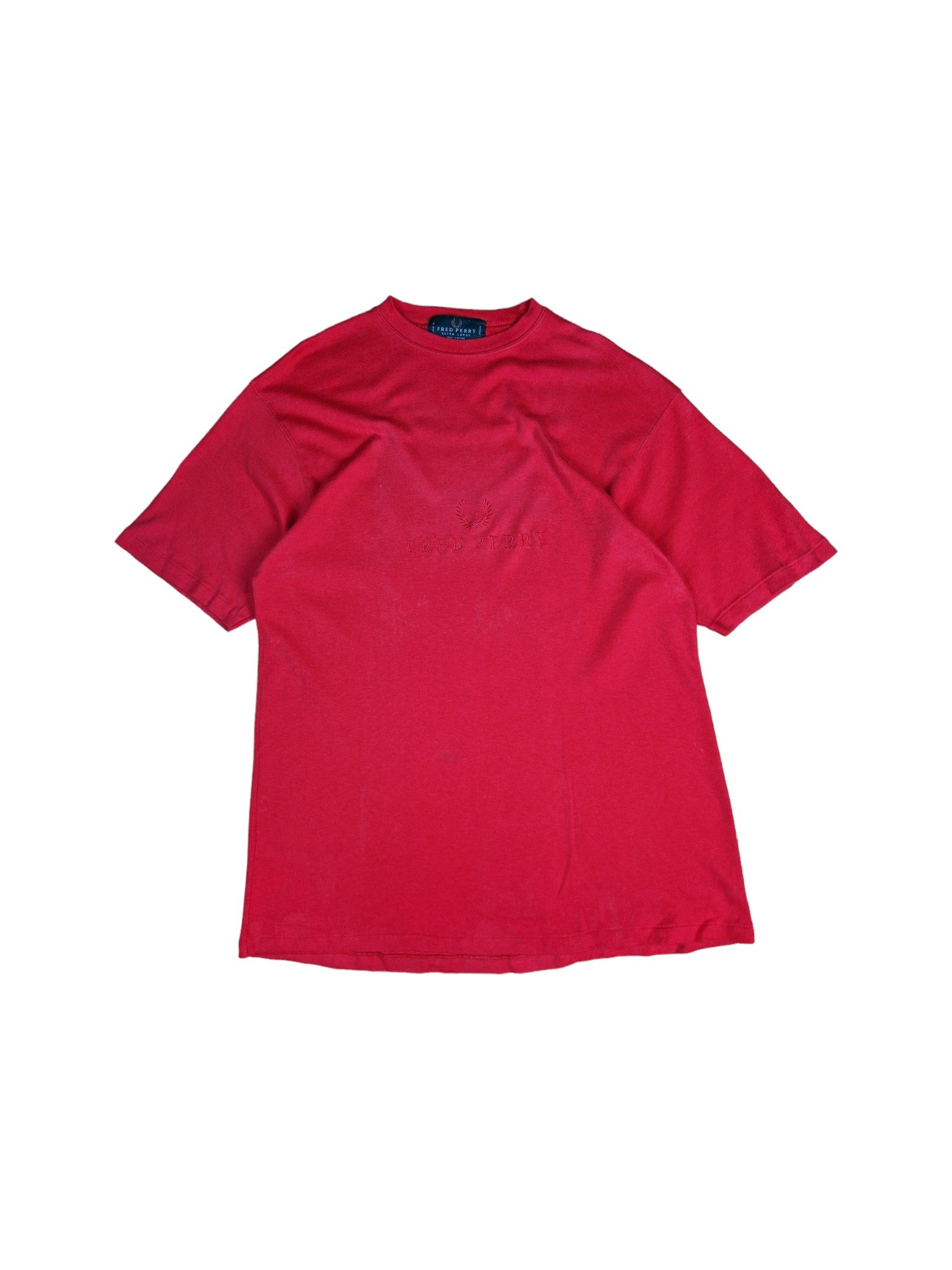 Vintage Fred Perry Shirt Logo Stick Made In England Rot XL - RareRags