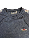 Vintage Diadora Women Shirt 80s Logo Streifen Blau S