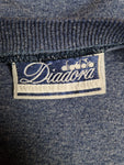 Vintage Diadora Women Shirt 80s Logo Streifen Blau S