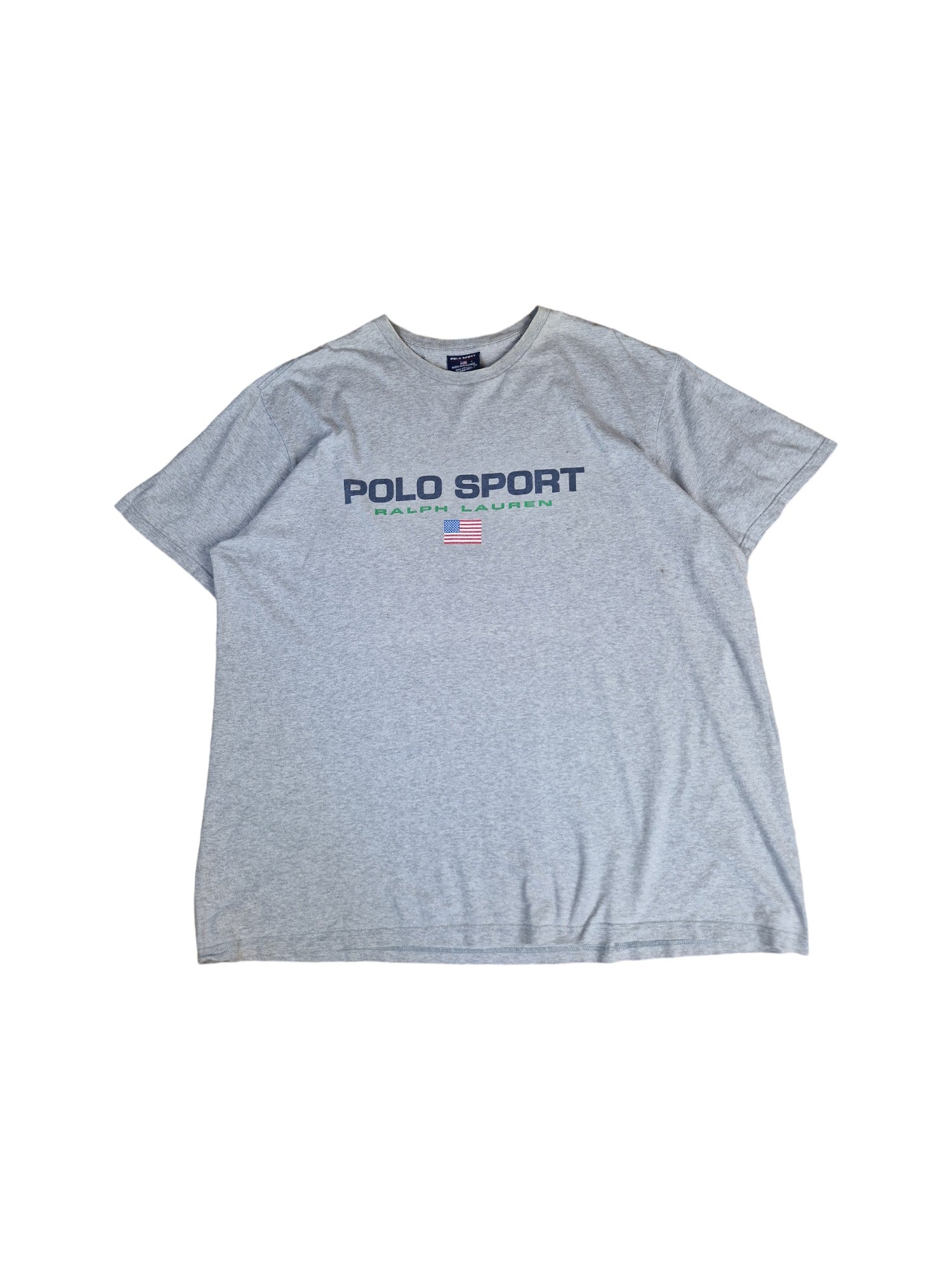 Vintage Ralph Lauren Shirt Polo Sport Grau XXL - RareRags