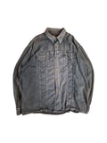 Vintage Diesel Jeanshemd "Worry Free" Made In Italy Ausgewaschen Grau 2XL