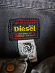 Vintage Diesel Jeanshemd "Worry Free" Made In Italy Ausgewaschen Grau 2XL