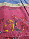 Vintage Komodo Art Shirt Handmade In Nepal Ethno Muster Blau Rot M