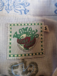Vintage Komodo Art Shirt Handmade In Nepal Ethno Muster Blau Rot M