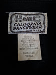 Vintage H-Bar Westernhemd 80s California Ranchwear Made In USA Schwarz (15) M-L