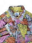 Vintage Loppo Hemd 80s Abstrakte Bilder Bunt (43/44) L-XL