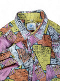 Vintage Loppo Hemd 80s Abstrakte Bilder Bunt (43/44) L-XL