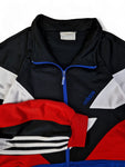 Vintage Adidas Sportjacke 90s Multicolor Schwarz Blau Rot (D8) L