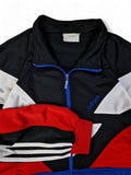 Vintage Adidas Sportjacke 90s Multicolor Schwarz Blau Rot (D8) L