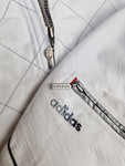Vintage Adidas Sportjacke 90s Damen Tennis Zipper Weiß (D46) L