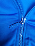 Vintage Adidas Sportjacke Kurzärmlig 90s Shooting Mit Kapuze Blau Weiß (D8) L