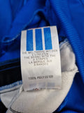 Vintage Adidas Sportjacke Kurzärmlig 90s Shooting Mit Kapuze Blau Weiß (D8) L