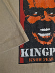 Vintage Movie Shirt 90s The Shining Jack Torrance "Kingpin Know Fear" Single Stitched Sleeve Hellbraun L-XL