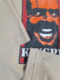 Vintage Movie Shirt 90s The Shining Jack Torrance "Kingpin Know Fear" Single Stitched Sleeve Hellbraun L-XL