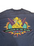 Vintage Screen Stars Shirt 1996 Bart Simpson Beach Club "Chairman of the board" Ausgewaschenes Blau XL