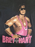 Vintage WWE Shirt 1992 Bret "Hitman" Hart Single Stitch Schwarz S