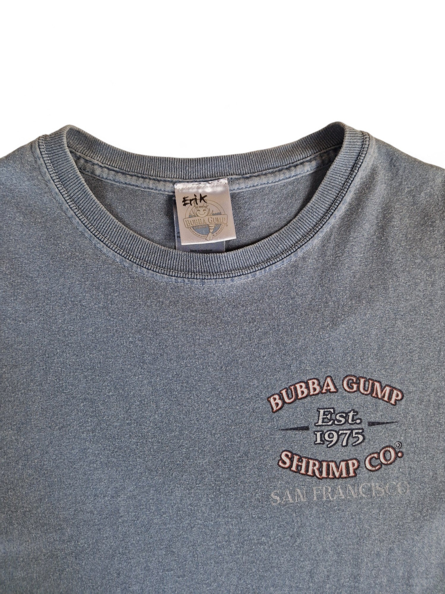 Bubba Gump Shirt "We stay salty so you dont have to" San Francisco Blau Grau S - RareRags