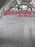 Vintage Hanes Shirt 80s "California Driving School Single Stitch Made In USA Dunkelgrau L