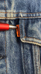 Vintage Levis Trucker Jeansweste (70)501 1981 Orange Tab Made In France Blau (36) S-M