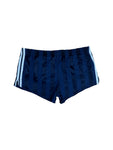 Vintage Adidas Shorts 80s Glanz Sprinter Made In West-Germany Gestreift Dunkelblau (6) L-XL