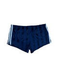 Vintage Adidas Shorts 80s Glanz Sprinter Made In West-Germany Gestreift Dunkelblau (6) L-XL
