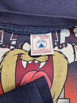 Vintage Delta Shirt 1996 NFL Chicago Bears X Taz "Flattn'em!" Single Stitch Dunkelblau XL