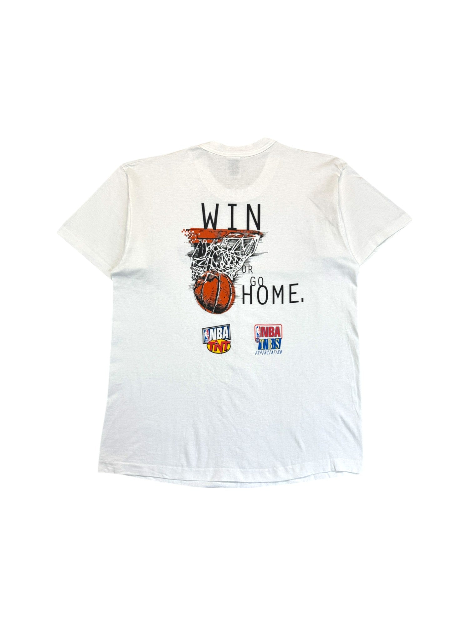 Vintage Fruit Of The Loom Shirt 1998 NBA Playoffs "win or go home" Single Stitch Made In USA Weiß XL