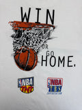 Vintage Fruit Of The Loom Shirt 1998 NBA Playoffs "win or go home" Single Stitch Made In USA Weiß XL