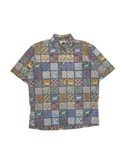 80s Reyn Spooner Hemd Patchwork Print Bunt L