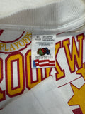 Vintage Fruit Of The Loom Shirt 90s Brookwood Broncos "You make the difference" Single Stitch Weiß XL